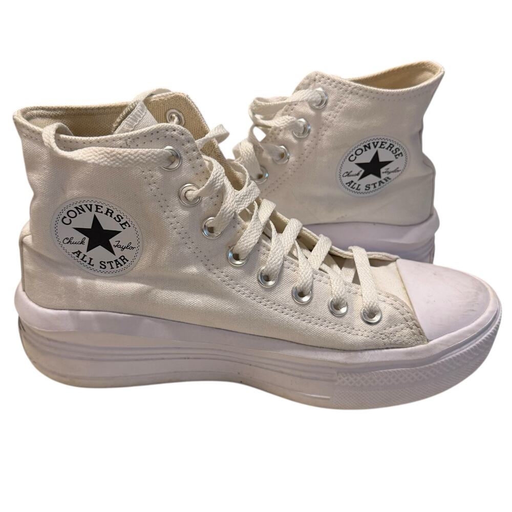 Converse White Platform Chuck Taylor High Tops